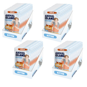ANIMAL ISLAND Everyday Kitten Indyk z cielęciną w rosole - mokra karma dla kota - 48x85g