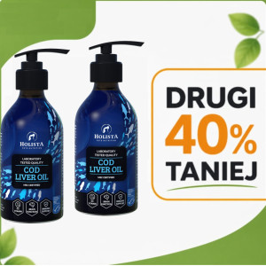 HOLISTA Tran z dorsza - suplementy dla psa i kota - 250ml + DRUGI 40% TANIEJ