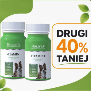 HOLISTA Witamina E - suplementy dla psa i kota - 90 tabletek + DRUGI 40% TANIEJ