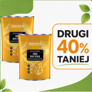 HOLISTA Żółtko jaja kurzego - suplementy dla psa i kota - 500g + DRUGI 40% TANIEJ