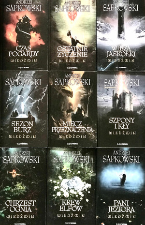 A SAPKOWSKI WIEDŹMIN X9 SEZON KREW CZAS CHRZEST WIEŻA SZPONY GERALT CAŁOŚĆ