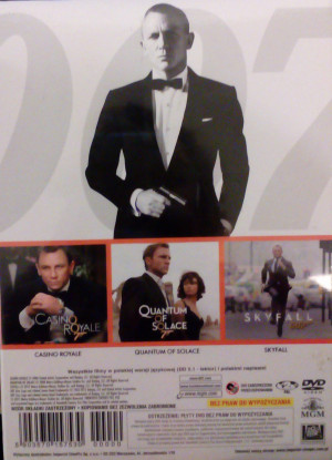 DANIEL CRAIG DVD 007:CASINO ROYALE;SKYFALL;QUANTUM OF SOLACE