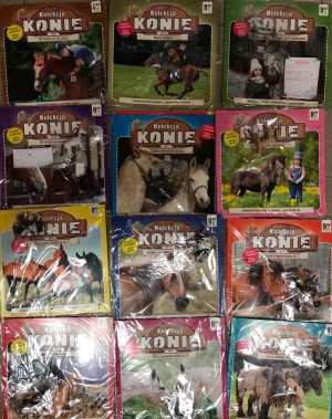 KOLEKCJA KONIE SPORTY SIWKI BUŁANE SROKATE 12 SZT
