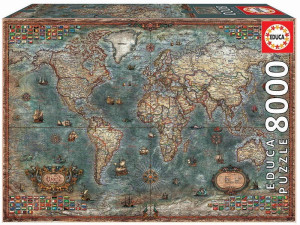 PUZZLE 6000 ELEMENTÓW HISTORYCZNA MAPA ŚWIATA EDUCA