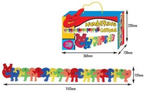 PUZZLE NUMEROWANE GĄSIENICA ZABAWKA EDUKACYJNA