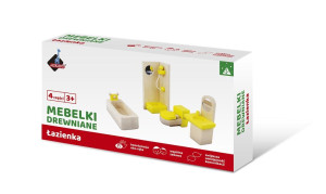 ZABAWKA MEBELKI DREWNIANE ŁAZIENKA WANNA PRYSZNIC