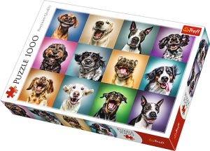 PUZZLE 1000 ELEMENTÓW ZABAWNE PSIE PORTRETY