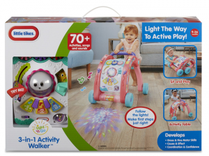 LITTLE TIKES. CHODZIK I STÓŁ AKTYWNOŚCI 3W1, RÓŻOWY