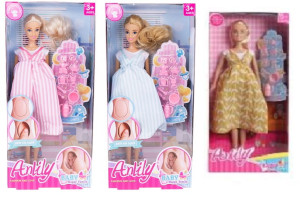 LALKA ANLILY 30 CM W CIĄŻY Z AKCESORIAMI, MIX
