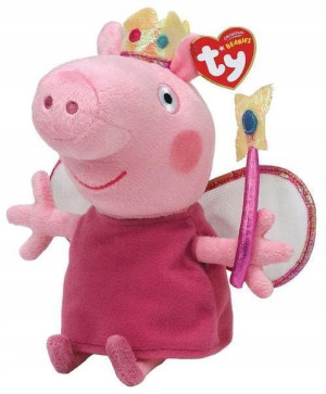 TY BEANIE BABIES ŚWINKA PEPPA KRÓLEWNA PEPPA 16 CM