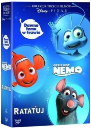 PAKIET GDZIE JEST NEMO RATATUJ DAWNO TEMU W TRAWIE DVD