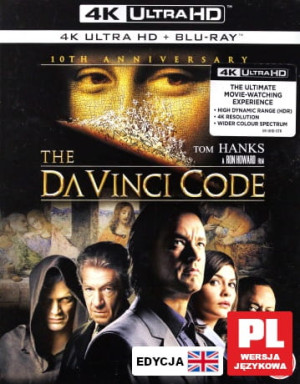 KOD DA VINCI BLU RAY 4K UHD BROWN HANKS HOWARD