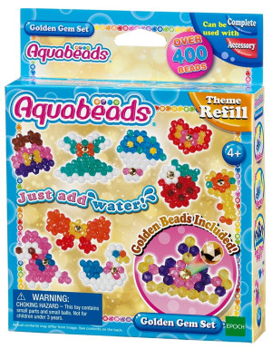 AQUABEADS ZESTAW ZE ZŁOTYM KLEJNOTEM