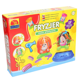 MASA PLASTYCZNA FRYZJER FRYZURY FIGURKA DZIECKO