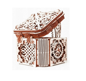 DREWNIANE PUZZLE 3D TAJEMNICZA SZKATUŁKA BEZ KLEJU