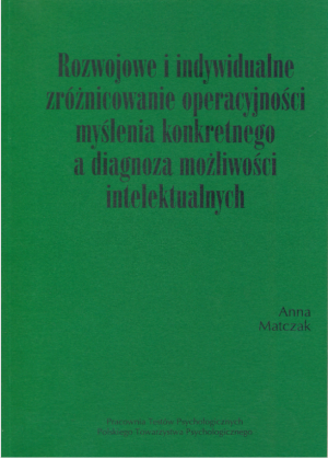ROZWOJOWE I INDYWIDUALNE ZRÓŻNICOWANIE MYŚLENIA