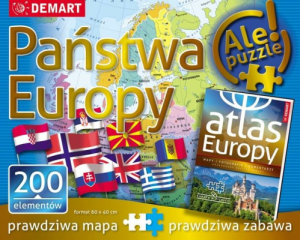 PUZZLE PAŃSTWA EUROPY + ATLAS