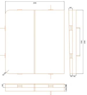 Kuben Swimspalock Start, L=228 X B=236 Cm Svart