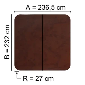 Kuben Spalock 236,5 X 232 R=27 Cm Brunt För Arctic Spabad