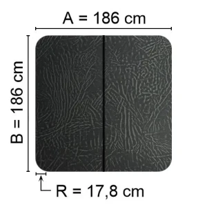 Kuben Spalock 186 X 186 R= 17,8 Cm Grått  Dream Maker Spas