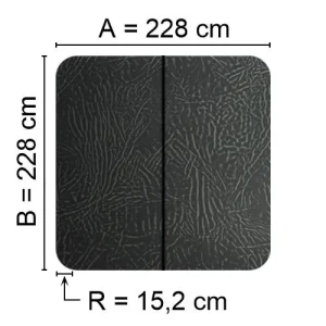 Kuben Spalock 228 X 228 R=15,2 Cm Grått Passar Caldera M.Fl.