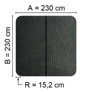 Kuben Spalock Denform M.Fl. 230 X 230 R=15 Cm Grått