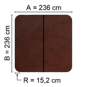 Kuben Spalock 236 X 236 R=15,2cm Brunt
