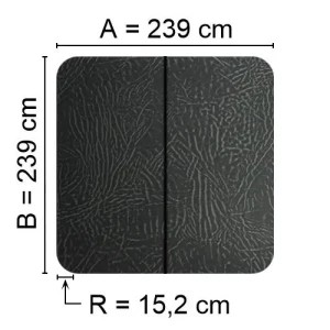 Kuben Spalock 239 X 239 R=15,2cm Grått Passar Calspa, Catalina M. Fl.