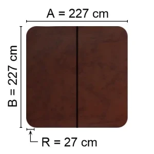 Kuben Spalock 227 X 227 R=27 Cm Brunt, Arctic M. Fl.