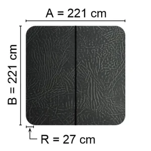 Kuben Spalock 221 X 221 R=27cm Grått Passar Catalina M.Fl.