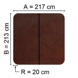 Kuben Spalock 217 X 213 R=20 Cm Brunt För Cal Spas Med Flera