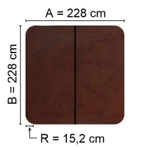 Kuben Spalock 228 X 228 R=15,2 Cm Brunt För Caldera, Azzagon M.Fl
