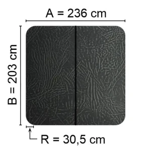 Kuben Spalock 236 X 203 R=30,5 Cm Grått Passar Hot Spring