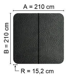 Kuben Spalock 210 X 210 R= 15,2cm Grått Passar Viskan, Artesian, Pentland  M. Fl.