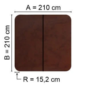 Kuben Spalock 210 X 210 R=15,2cm Brunt För Artesian M. Fl.