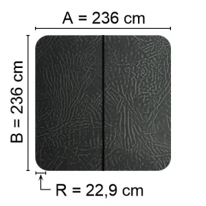 Kuben Spalock 236 X 236 R=22,9cm Grått För Sundance
