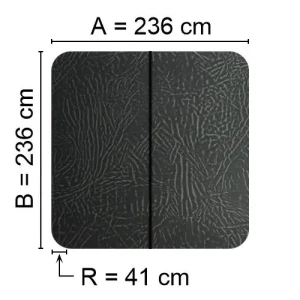 Kuben Spalock 236 X 236 R=41cm Grått Passar Dimension One Med Flera