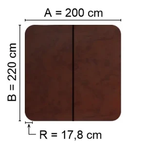 Kuben Spalock 200 X 220 R=17,8 Cm Brunt För Hotspring M.Fl.