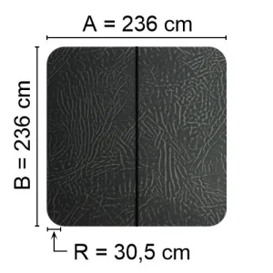 Kuben Spalock 236 X 236 R=30,5 Cm Grått För Jacuzzi