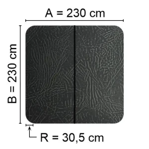 Kuben Spalock Vancouver M.Fl. 230 X 230 R=30,5 Cm Grått