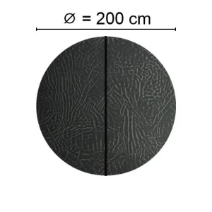 Kuben Spalock Runt 200 Cm Grått, Kjol 15cm