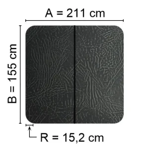 Kuben Spalock 211 X 155 R=15,2cm Grått För Ibiza Med Flera