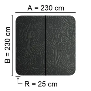 Kuben Spalock Viskan 230 X 230 R= 25cm Grå Vinyl