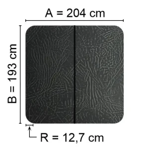 Kuben Spalock 204 X 193 R=12,7cm Grått