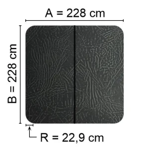Kuben Spalock Sundance M.Fl. 228 X 228 R=23 Cm Grått