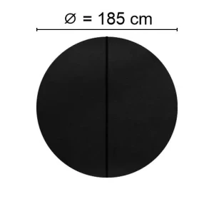 Kuben Spalock Ø Runt 185cm Svart