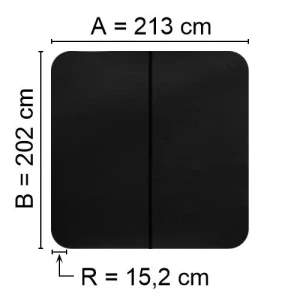 Kuben Spalock 213 X 202 R=15,2cm Svart