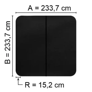 Kuben Spalock 233,7 X 233,7 R=15,2 Cm Svart För Hydropool Med Flera