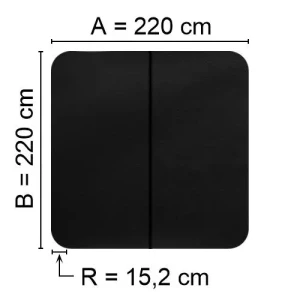Kuben Spalock 220 X 220 R=15,2cm Svart För Westerbergs, Skånska Byggvaror M.Fl.