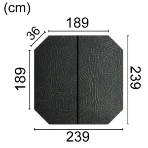 Kuben Spalock 239 Cm X 239 Cm Huggna Hörn Grått